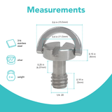 Foto&Tech 2 pieces 316 stainless steel tripod plate screws D-Ring 1/4" Tripod Screw