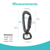 Auto Twist Lock Carabiner Clip w/ Quick Release Trigger