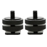 All Metal Tripod Screw to Hot Shoe x2