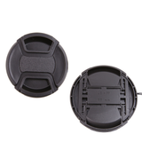 Center Pinch Snap-On Front Lens Cap + Cap Leash x2